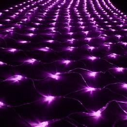 Гирлянда "Сетка" 144 фиолетовых светодиодов