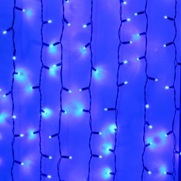 Морозостойкая гирлянда световой занавес, 380 синих светодиодов, 2х1,5м