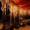 Гирлянда "Сосульки", 100 тёплых белых светодиодов 
